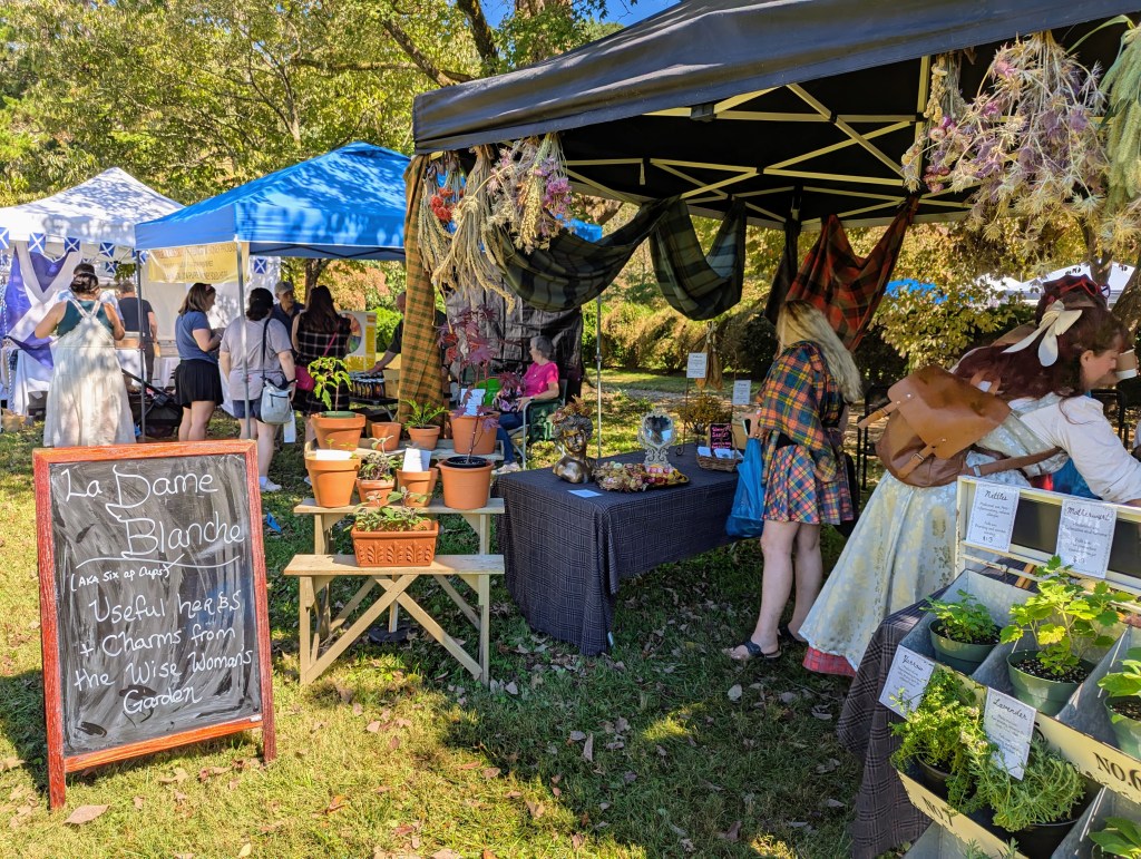 an outdoor craft market