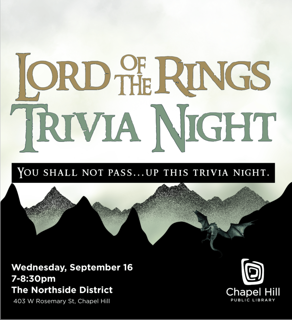 September 2026: Lord of the Rings Trivia Night (in person)